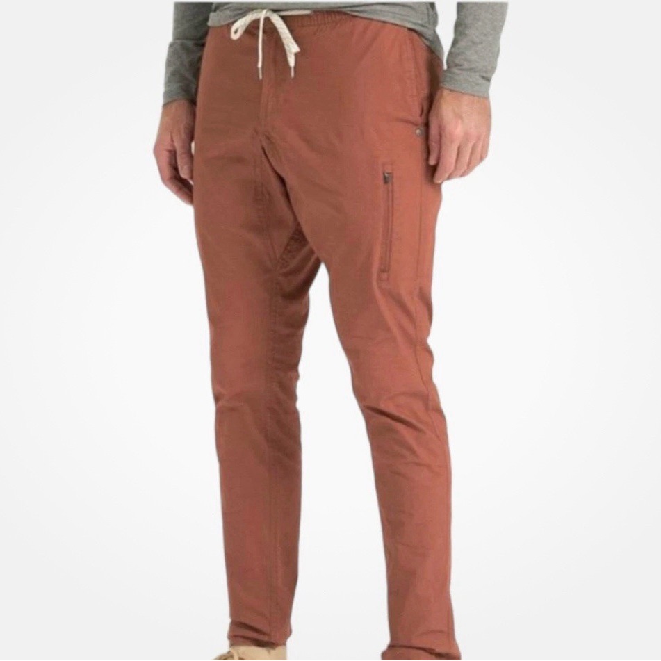 Vuori Ripstop Pants In Red Orange Men's Size L